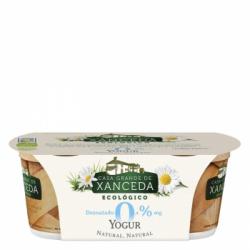 Yogur desnatado natural ecológico Casa Grande de Xanceda pack de 2 unidades de 125 g.