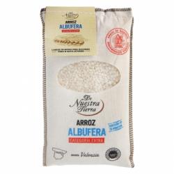 Arroz albufera categoría extra De Nuestra Tierra 500 g.