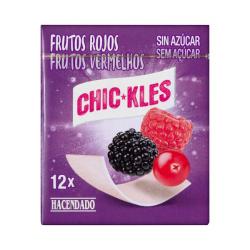 Chicle frutos rojos lámina Hacendado Paquete 0.031 100 g