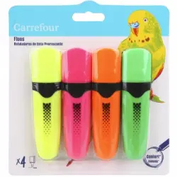 Marcadores Fluorescentes Clásicos Surtidos 4 uds