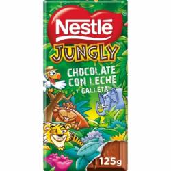 Chocolate con leche y galleta Jungly Nestlé 125 g.