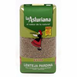 Lenteja pardina categoría extra La Asturiana 1 kg.