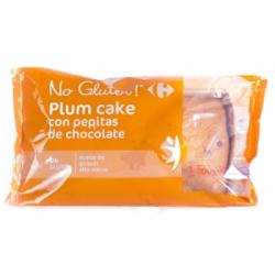 Plum cake con pepitas de chocolate Carrefour No Gluten sin gluten 300 g.