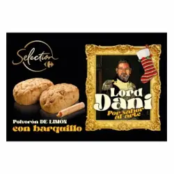 Polvorón de almendra con limón y galleta barquillo Dani García Carrefour Selection 200 g.