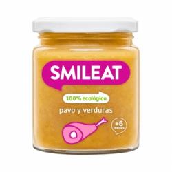 Tarrito de pavo con verduras desde 6 meses ecológico Smileat sin gluten 230 g.