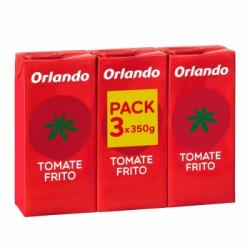 Tomate frito Orlando sin gluten pack de 3 unidades de 350 g.