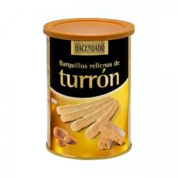 Barquillos rellenos de turrón Hacendado Bote 0.2 kg