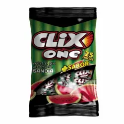 Chicle sabor sandía sin azúcar Clix One sin gluten 20 ud.