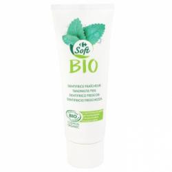 Dentifrico frescor con agua de menta Carrefour Soft Bio 75 ml.