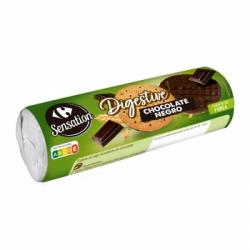 Galletas recubiertas de chocolate negro Digestive Carrefour Sensation 300 g.