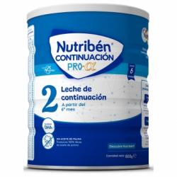 Leche infantil de continuación 2 desde 6 meses en polvo Nutribén Continuación Pro-a sin aceite de palma lata 800 g.