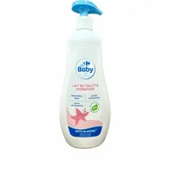 Loción hidratante cara y cuerpo 97% natural Carrefour Baby 750 ml.