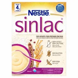 Papilla infantil de cereales desde 4 meses Nestlé Sinlac sin gluten, sin lactosa y sin azúcar añadido 250 g.