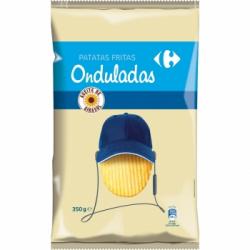 Patatas fritas onduladas Carrefour 350 g.