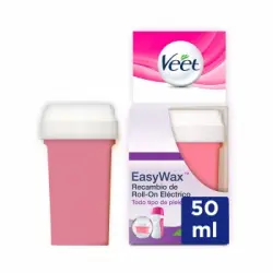 Recambio de cera tibia en roll on para todo tipo de pieles Veet 50 ml.