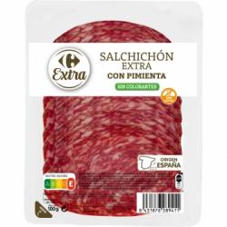 Salchichón Extra con Pimienta en lonchas Carrefour Extra sin gluten 100 g