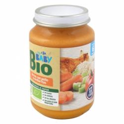 Tarrito de arroz con pollo y verduritas desde 6 meses ecológico Carrefour Baby Bio 200 g
