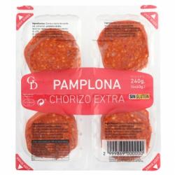 Chorizo extra de Pamplona sin gluten de 4x60 g