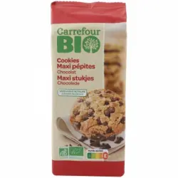 Cookies con pepitas de chocolate ecológicas Carrefour Bio 184 g.