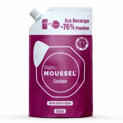 Gel de ducha original eco recarga Moussel 650 ml.