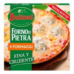 Pizza 4 quesos fina y crujiente Forno di Pietra Buitoni 340 g.