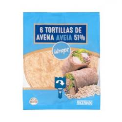 Tortillas de avena 51% Hacendado Paquete 0.36 kg