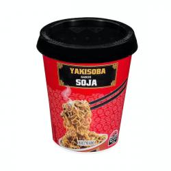 Fideos orientales Yakisoba sabor soja Hacendado Vaso 0.08 kg