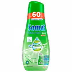 Gel lavavajillas todo en 1 verde ecológico Somat 60 lavados.