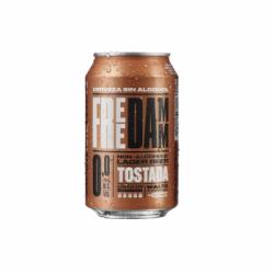 Cerveza tostada Free Damm 0.0 alcohol sin gluten lata 33 cl.