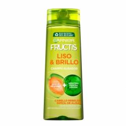 Champú alisador Liso & Brillo para cabello liso, rebelde o difícil de alisar Garnier-Fructis 360 ml.