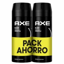 Desodorante en spray Black Axe pack de 2 unidades de 150 ml.