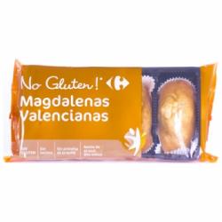 Magdalenas valencianas Carrefour No Gluten sin gluten sin lactosa 220 g.