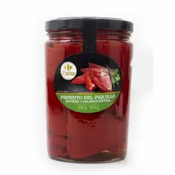 Pimiento del piquillo entero Extra Carrefour 620 g.