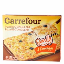 Pizza 4 quesos Carrefour 600 g.