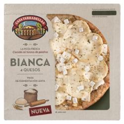 Pizza fresca bianca 4 quesos de lenta fermentación Casa Tarradellas 400 g.