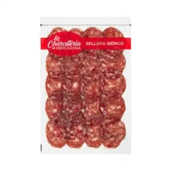 Salchichón de bellota ibérico cortado a máquina