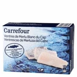Ventrescas merluza con piel Carrefour 400 g.