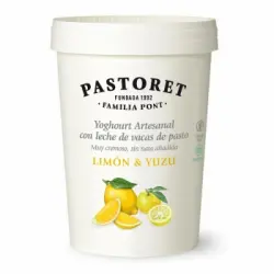 Yoghourt artesanal sabor limón & yuzu Pastoret sin gluten 500 g.