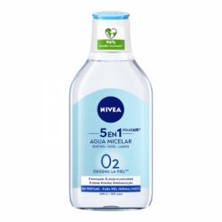 Agua micelar desmaquillador todo en uno para piel normal y mixta MicellAIR Nivea 400 ml.