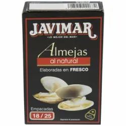 Almejas al natural 18/25 Javimar 47 g.