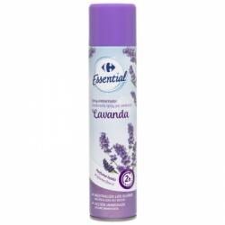 Ambientador aerosol de lavanda Carrefour Essential 300 ml.