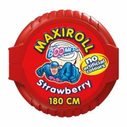 Chicle de fresa MaxiRoll Boomer 56 g.