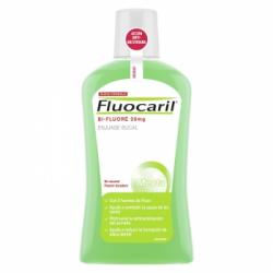 Enjuague bucal anti-bacteriano sabor menta Bi-Fluoré 25 mg Fluocaril 500 ml.