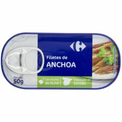 Filetes de anchoa en aceite de oliva Carrefour 30 g.