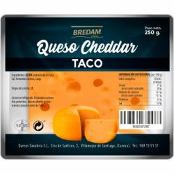 Queso en taco cheddar Bredam 250 g.