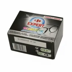 Toallitas para gafas clean optic Carrefour Expert 30 ud.