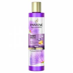 Champú violeta Fuerza & Anti-Tonos anaranjados con biotina + proteína de seda hidrolizada Miracles Pantene Pro-V 225 ml.