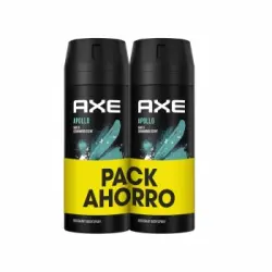 Desodorante en spray Apollo Axe pack de 2 unidades de 150 ml.