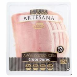 Jamón cocido extra Receta Artesana El Pozo sin gluten y sin lactosa 170 g