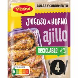 Sazonador para pollo sabor ajillo con toque de perejil Jugoso al Horno Maggi 36 g.